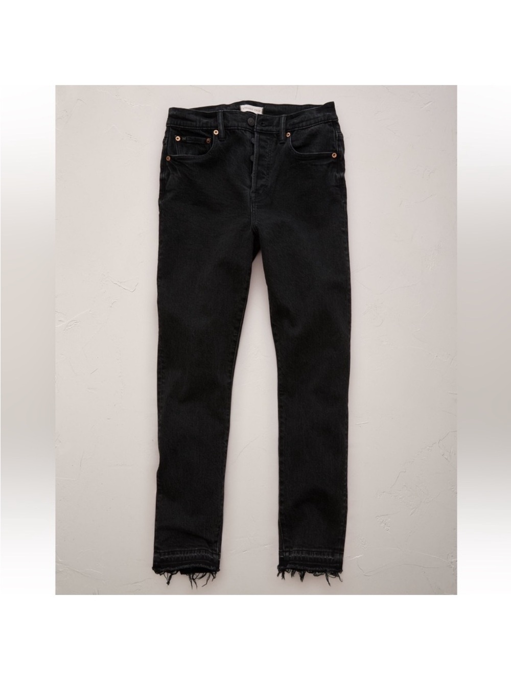 AE 77 Premium Denim straight crop black 27